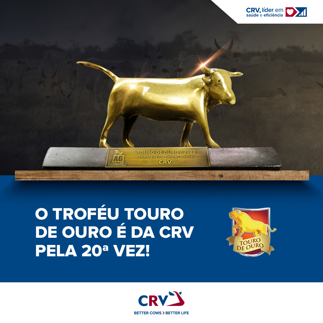 CRV ganha prêmio Troféu TOURO DE OURO da Revista AG