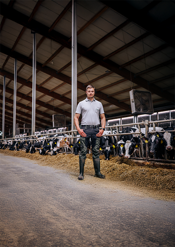 Karl-Ludwig Küchler ist leidenschaftlicher Tierwirtschaftsmeister und trägt die Verantwortung für die gesamte Milchproduktion der Gönnatal Agrar.