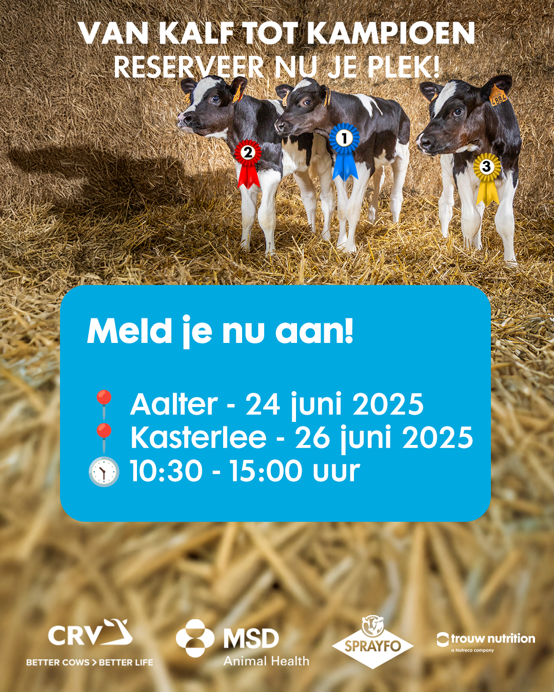 Meld u aan voor de studiedagen ‘Van Kalf tot Kampioen’
