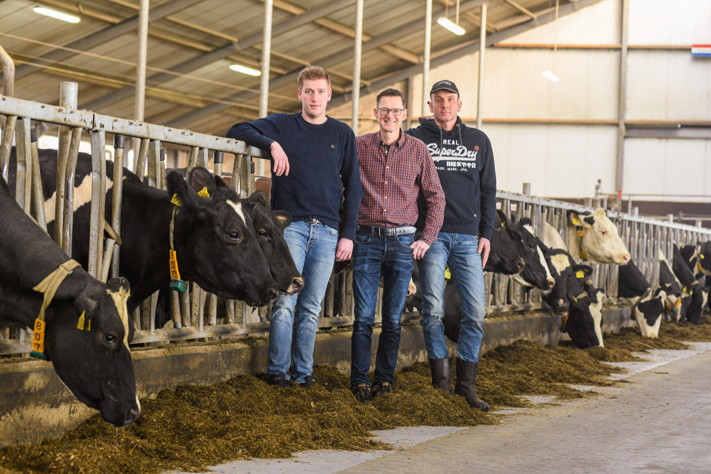 Jeroen Los (midden), Jan (rechts) en Marc (links) Dijkhuizen