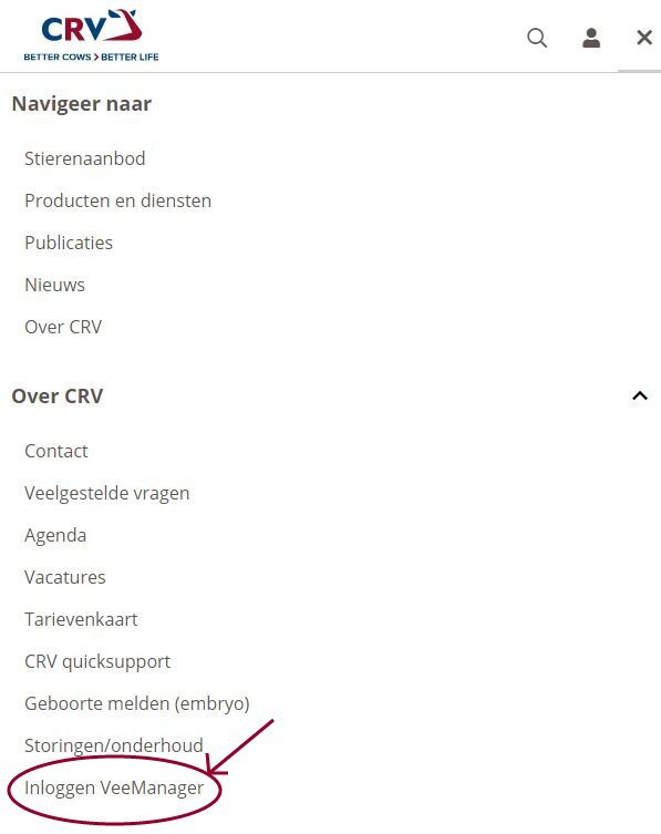 Naar inloggen VeeManager