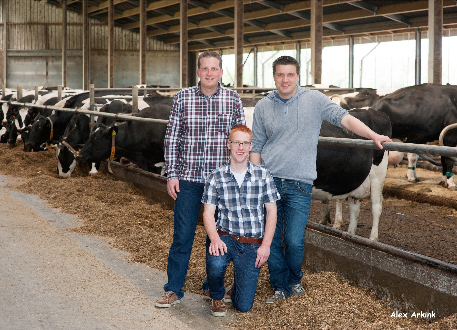 Jonas (l), Wannes (m) en Jasper Peeters zijn inmiddels mede-eigenaar van het bedrijf (de foto is uit 2015).
