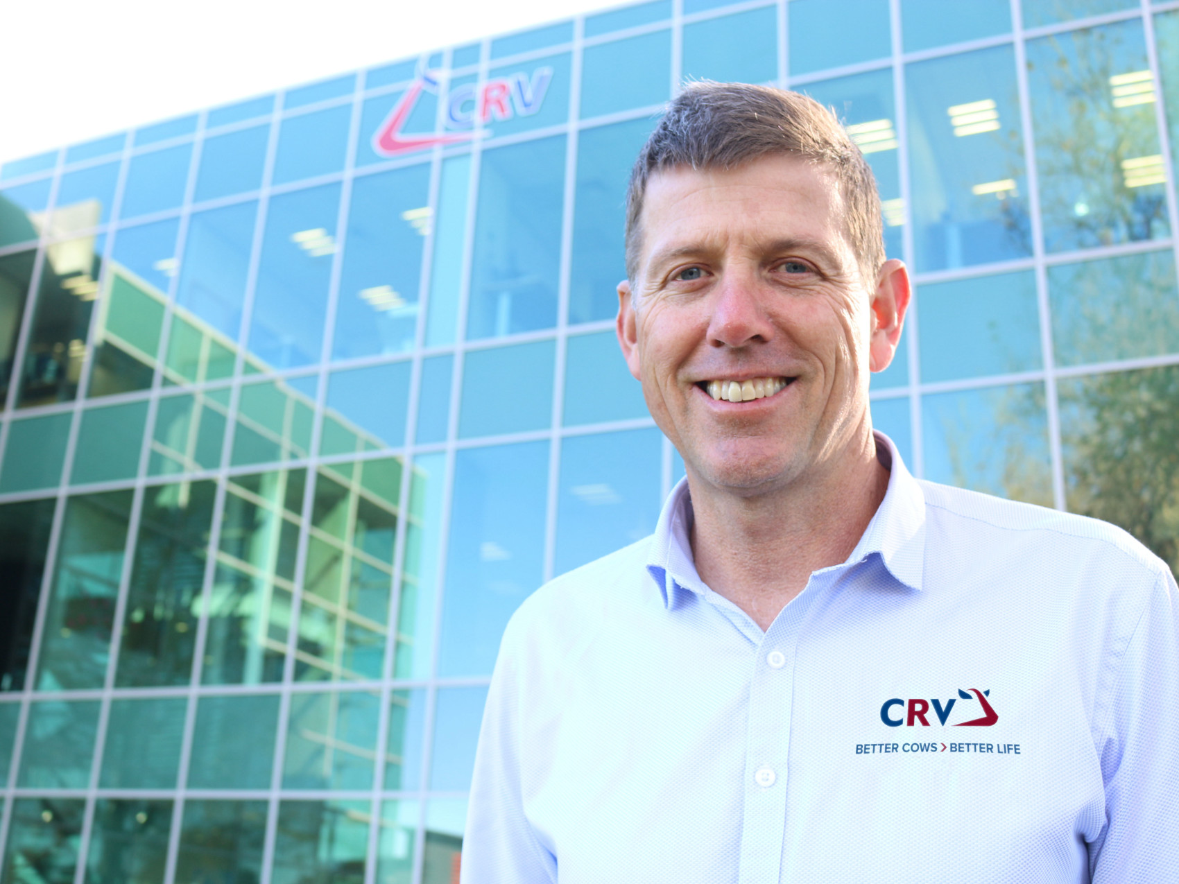 CRV-Hauptgeschäftsführer Angus Haslett freut sich über den neuen Öffentlichkeitsauftritt und die Innovationskraft von CRV.